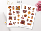 Preview: Mädchen Herbst Sticker Set